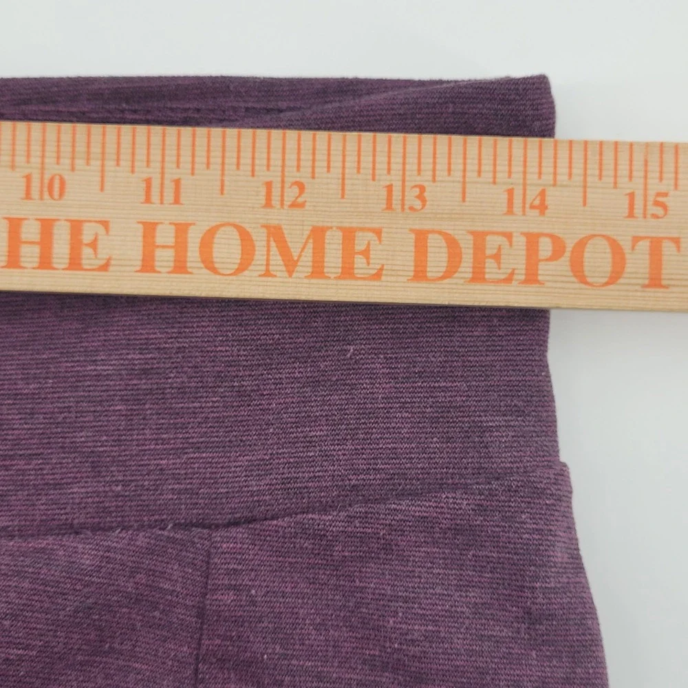 Prana Leggings Womens Medium Purple‎ Heathered High Rise Seamed Yoga Pants